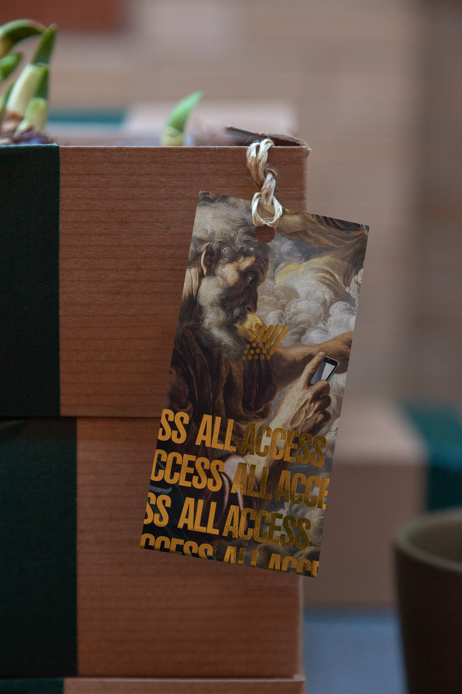 Gold Renaissance-inspired ETRNL NFC access tag