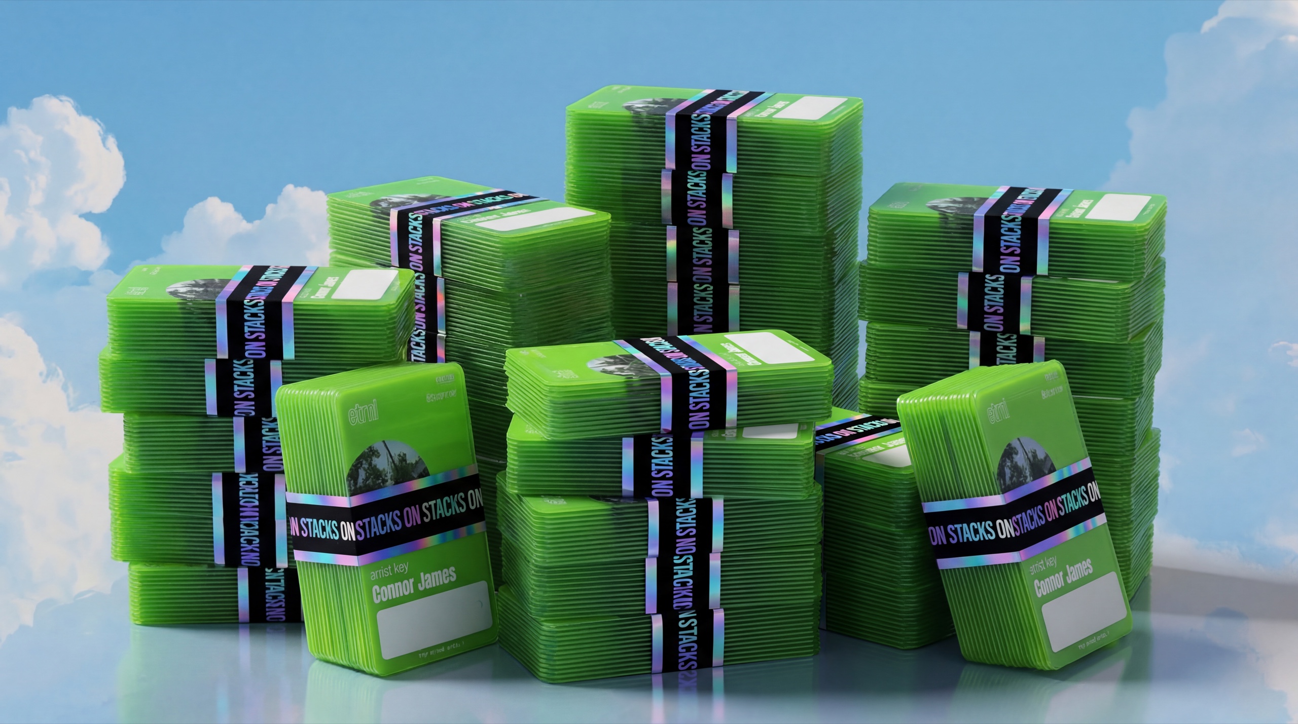 ETRNL card stacks - green series