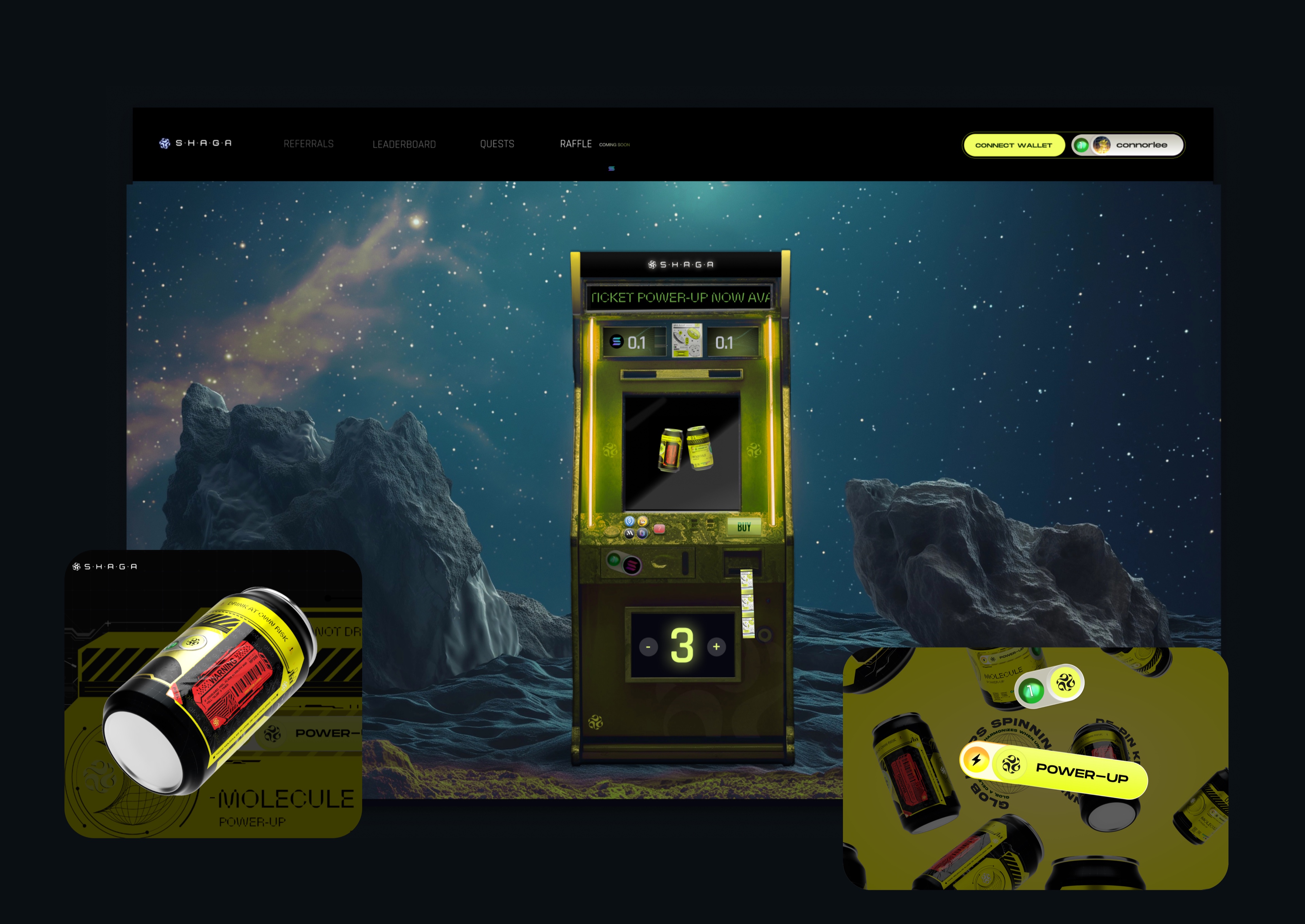 Raffle power-up arcade